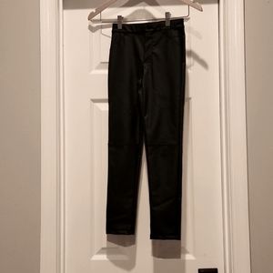 Zara Black Faux Leather Pants Size 10